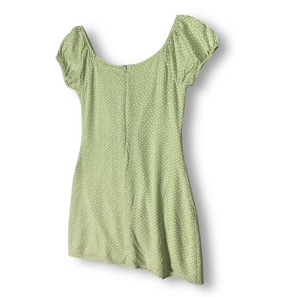 L.A. Hearts Mini Dress Sz M Puff Sleeves Sweatheart Y2K Coquette Cottagecore - Picture 10 of 12